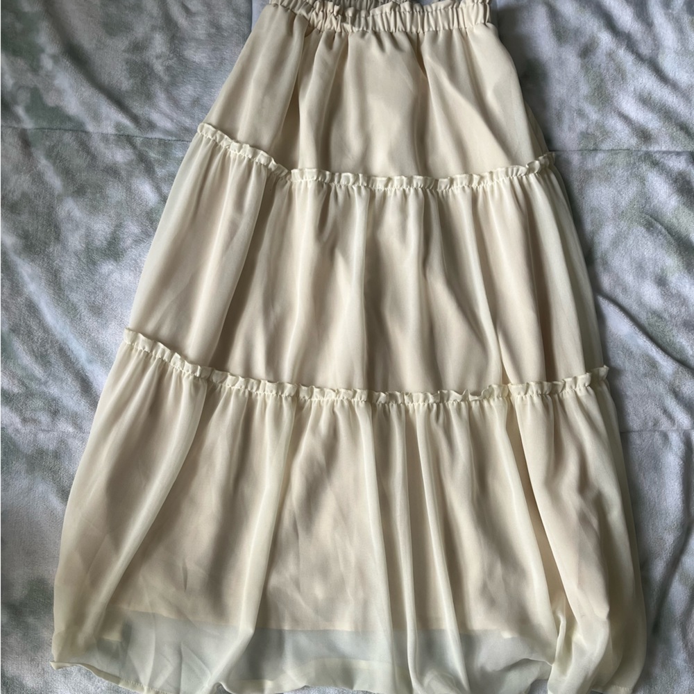 Ruffle Boho Long Skirt